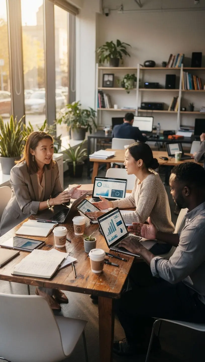 Professional business solutions illustration